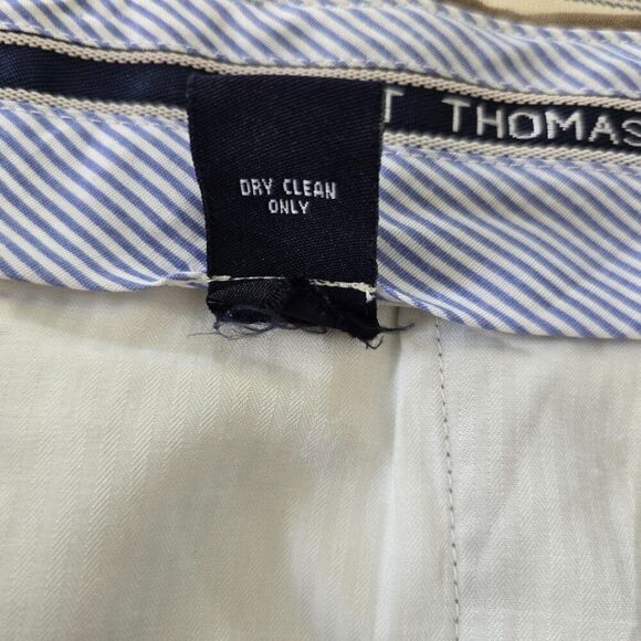 Grant Thomas Khaki Brown Wool Dress Pants Mens Sz 36 x 29 Pleated Classic Cuff - Picture 7 of 7